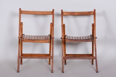Set of Three Original Mid-Century Chairs, Beech, Well Preserved, Czech, 1930s