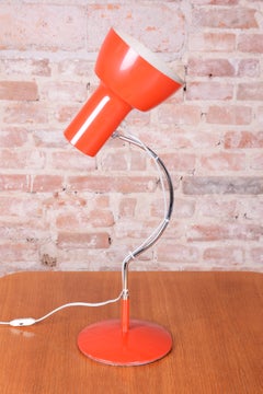 Restored Mid-Century Table Lamp, by J. Hůrka for Lidokov, Chrome, Czech, 1960s