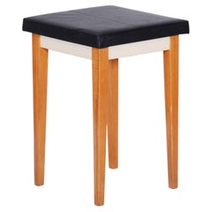 Original Mid-Century Stool, Beech, Well-Preserved Condition, Czech, 1950s
