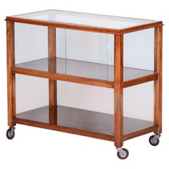 Restored Art Deco Trolley, Walnut, Revived Polish, Czech, 1920s