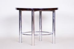 Restored Bauhaus Table, by Mücke-Melder, Macassar, Chrome, Czech, 1930s