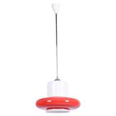 Restored Mid-Century Chandelier, by Napako, Colored Glass, Czech, 1960s