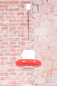 Restored Mid-Century Chandelier, by Napako, Colored Glass, Czech, 1960s
