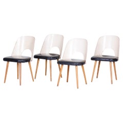 Set of Four Original Mid-Century Chairs, by O. Haerdtl, Beech, Czech, 1950s