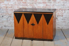 Restored Art Deco Sideboard, by J. Gočár for PUD, Mahogany, Brass, Czech, 1910s