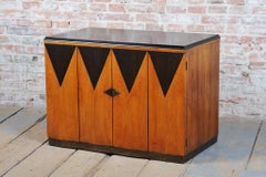 Pair of Restored Art Deco Sideboards, by J.Gočár for PUD, Mahogany, Czech, 1910s