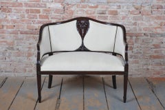 Restored Art Deco Sofa, Walnut, Beech, Repolished, Reupholstered, Czech, 1920s