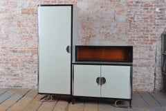 Pair of Restored Bauhaus Cabinets, by Vichr a spol., Chromed Steel, Czech, 1930s