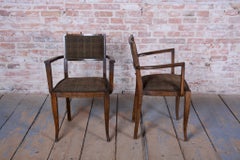 Paire de chaises Art déco restaurées, par Jules Leleu, hêtre, France, années 1930