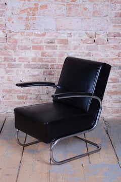 Pair of Restored Art Deco Armchairs, by W.H.Gispen, Mücke-Melder, Czech, 1930s