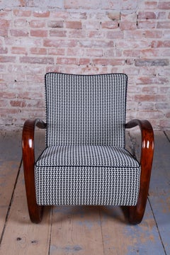 Zwei restaurierte Art-déco-Sessel, von J. Halabala, UP Závody, H-269, Tschechien, 1930er Jahre