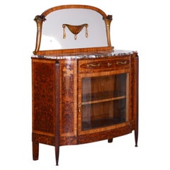 Restauriertes Art-déco-Buffet, von Paul Follot, Mahagoni, Marmor, Bronze, Frankreich, 1920er Jahre