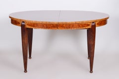 Restauriertes Art-déco-Esszimmer-Set, von Paul Follot, Mahagoni, Nussbaum, Frankreich, 1920er Jahre