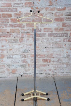Original Bauhaus Coat Rack, Chrome-Plated and Lacquered Steel, Czech, 1920s