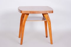 Original Mid-Century Coffee Table, Beech, Walnut, Well Preserved, Czech, 1950s