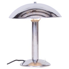 Original Bauhaus Table Lamp, Chrome-Plated Steel, Rewired, Czech, 1930s