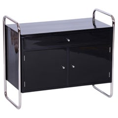 Restored Bauhaus Small Cabinet, by Robert Slezák, Chromed Steel, Czech, 1930s