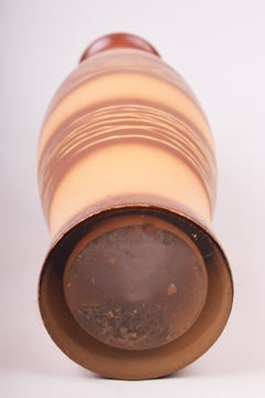 Original Mid-Century Vase, Painted Glass, Well-Preserved Condition, Czech, 1950s