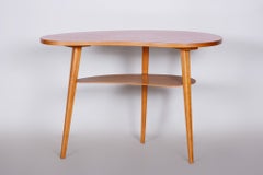Tavolino originale della metà del secolo, faggio, Formica, ben conservato, ceco, anni '50