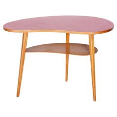 Tavolino originale della metà del secolo, faggio, Formica, ben conservato, ceco, anni '50