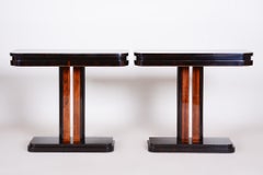 Pair of Restored Art Deco Side Tables, Macassar, Repolished, France, 1920s