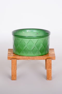 Restored Mid-Century Minimalist Pedestal, Oak, Revived Polish, Czech, 1960s