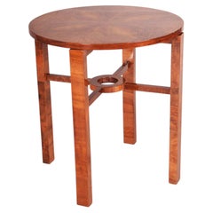 Petite table basse Art déco restaurée, noyer, finition polie ravivée, Allemagne, années 1930