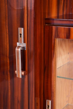 Restored Art Deco Display Cabinet, Mahogany, Revived Polish, France, 1920s