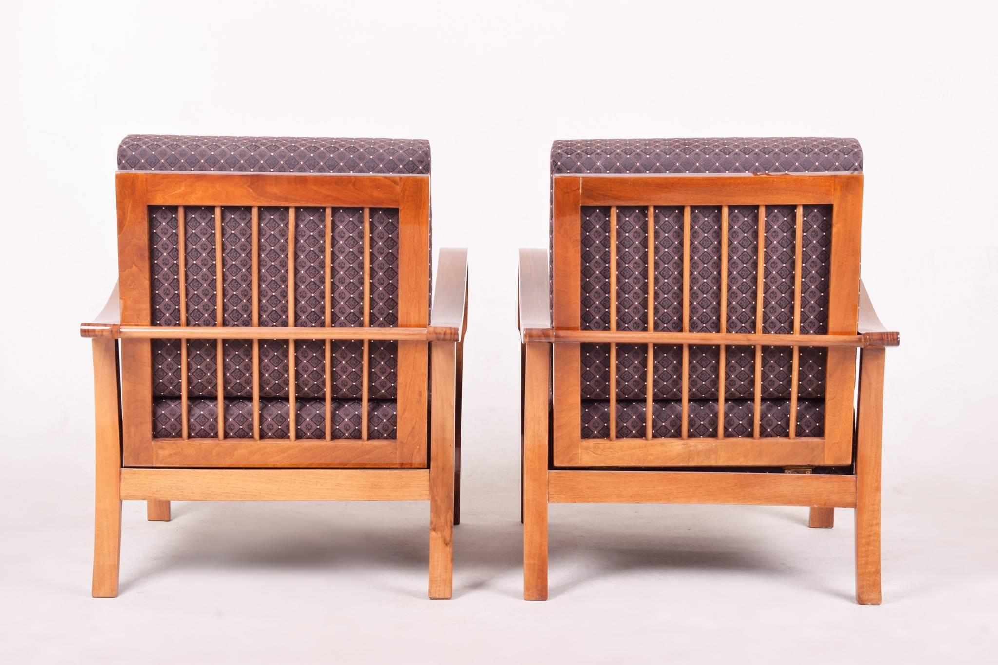 Early 20th Century Pair of Art Deco Armchairs