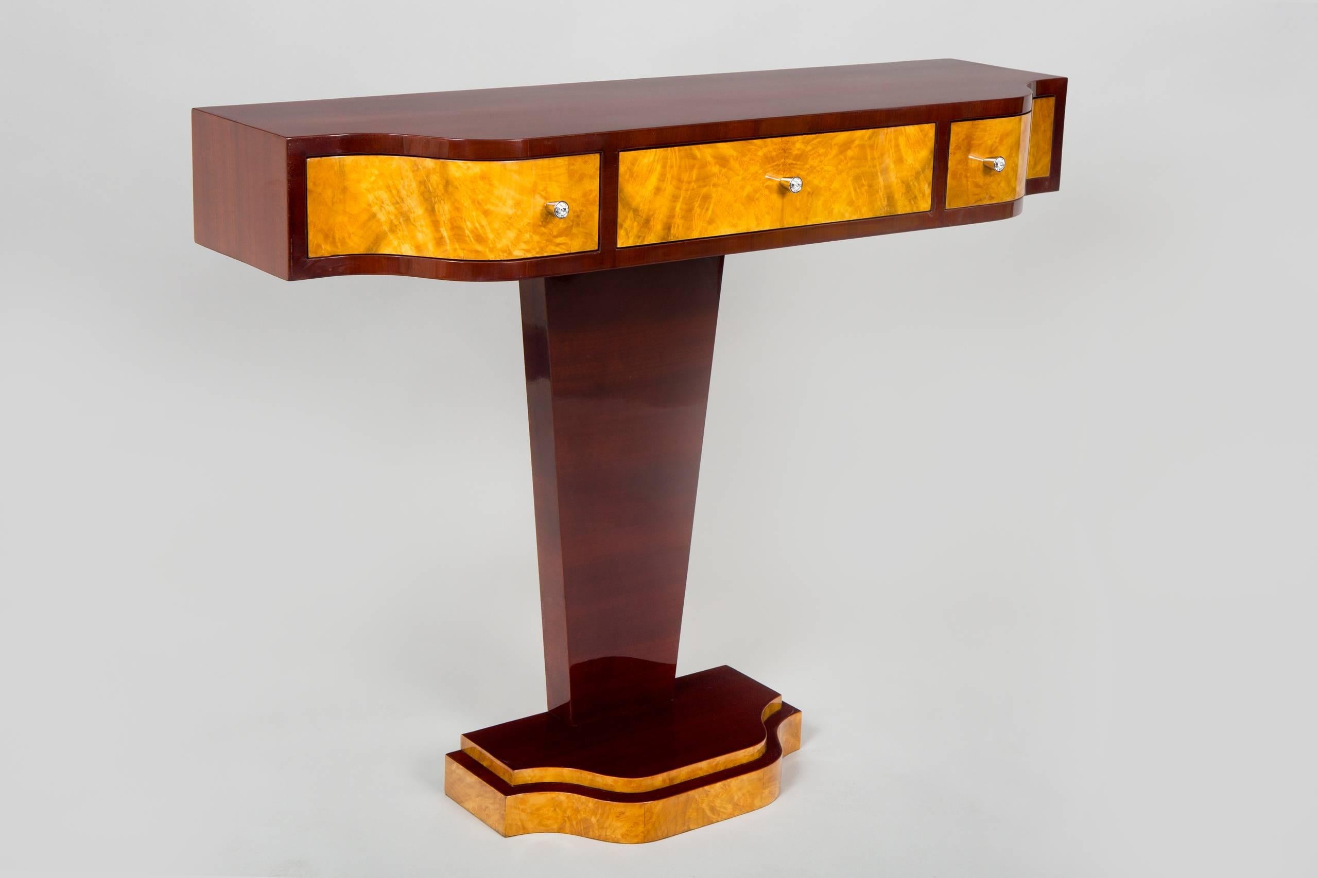 Early 20th Century Completely restored french palisander Art Deco console table, 1920-1929