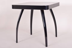 Small table - Pavouk, Black high gloss lacquer, Jindrich Halabala, 1940s