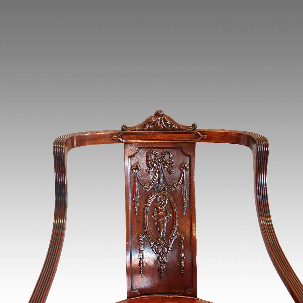 Edwardian Mahogany Revolving Desk Chair 1