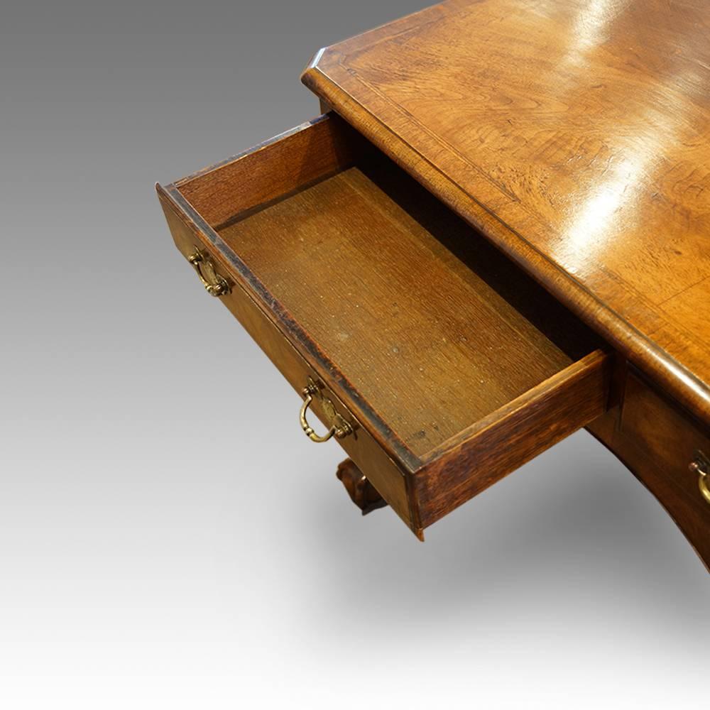 20th Century Queen Anne Style Walnut Dressing Table