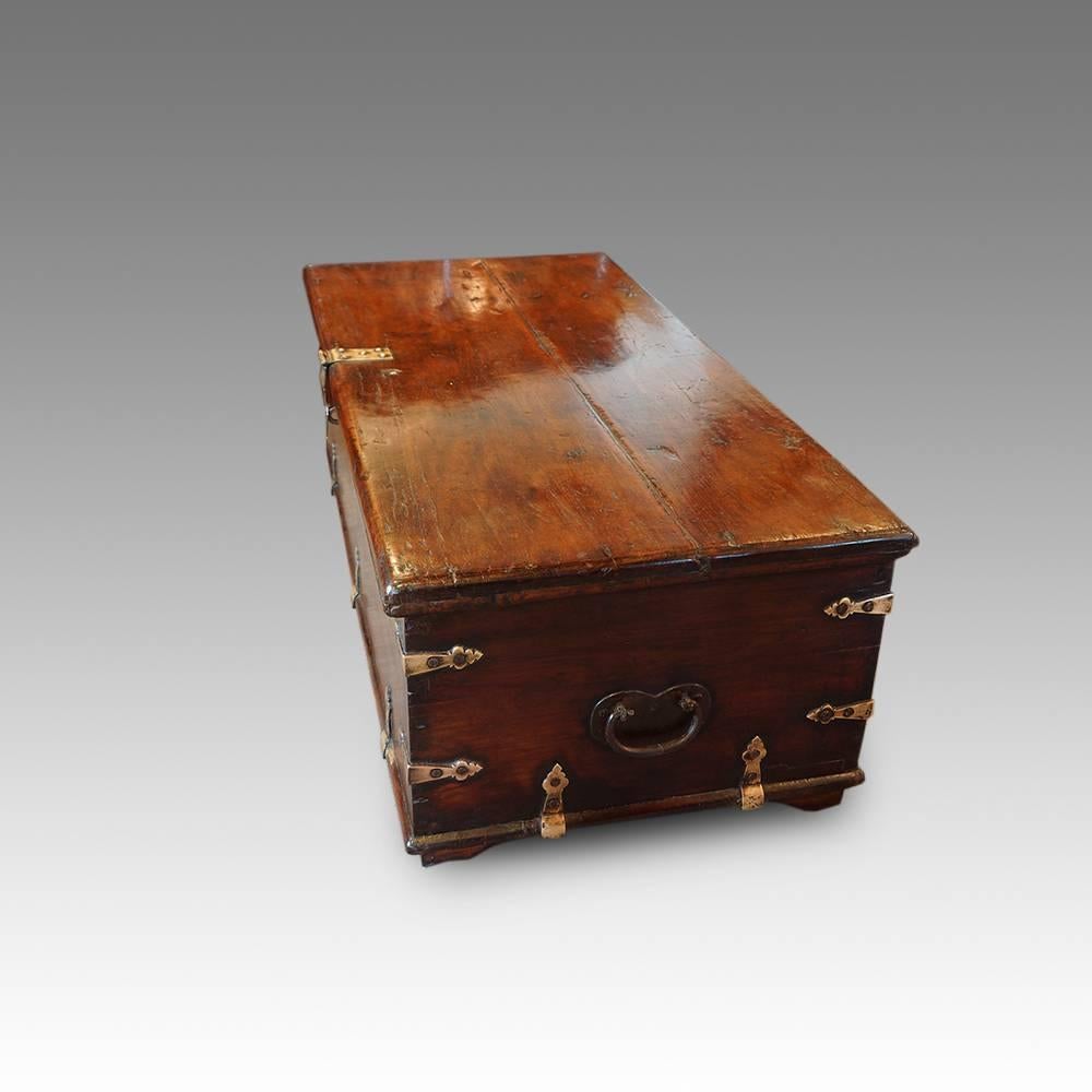 Islamic Antique Colonial Hardwood Merchants Chest