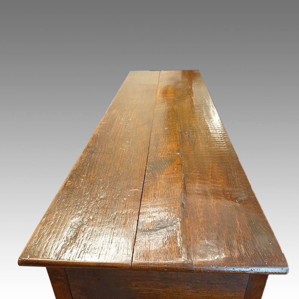 Antique Cross-Banded Oak Potboard Dresser Base 1