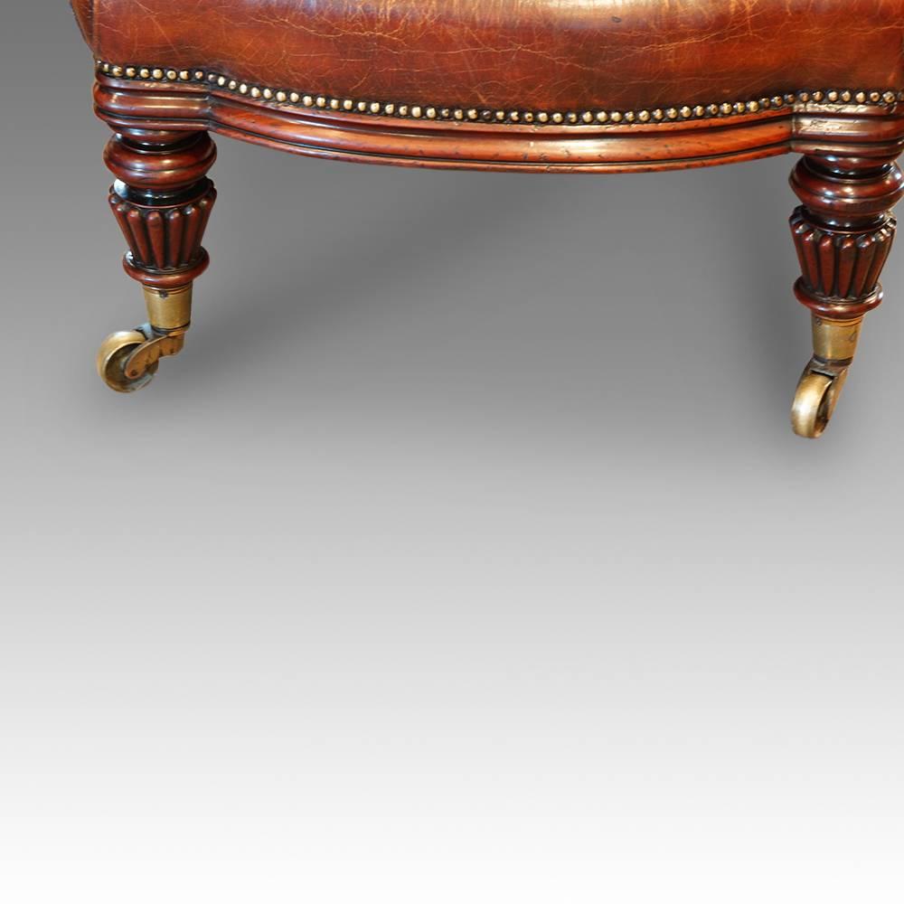 Mid-19th Century William IV Mahogany Easy Chair