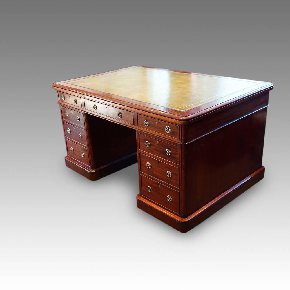 Victorian Mahogany Partners Desk 1