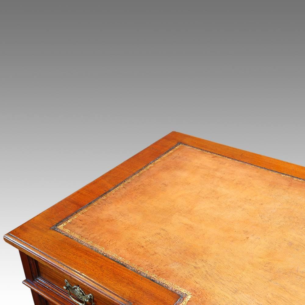 Victorian Walnut Double Pedestal Desk 2