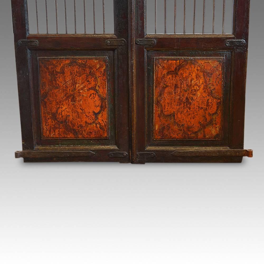 Antique teak dog gates
Here we have this pair of dog gates that were used in an important home in India in the 19th century to keep the hunting dogs from moving into areas of a grand home.
Made of teak these could be used externally or