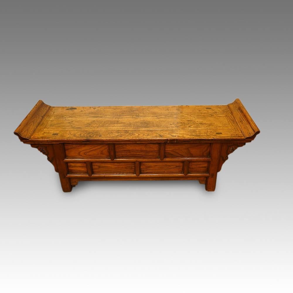 19th Century Chinese Antique Elm Low Table