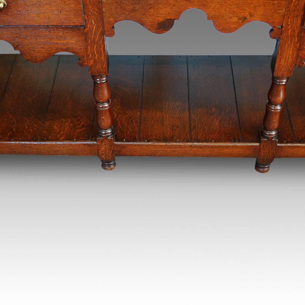 Georgian Antique Oak Boarded Pot-Board Dresser