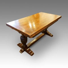 Harrods Oak Refectory Draw-Leaf Dining Table