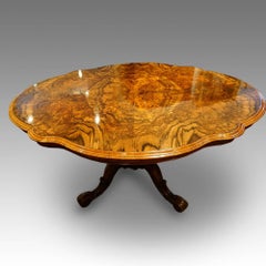 Victorian Shaped Walnut Dining Table