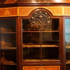 Art Nouveau Inlaid Display Cabinet