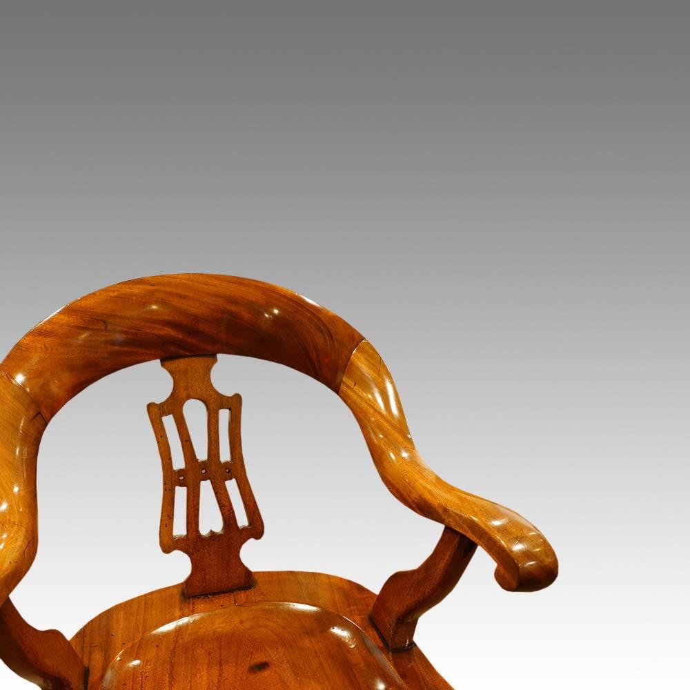 19th Century Victorian Mahogany Revolving Desk Chair