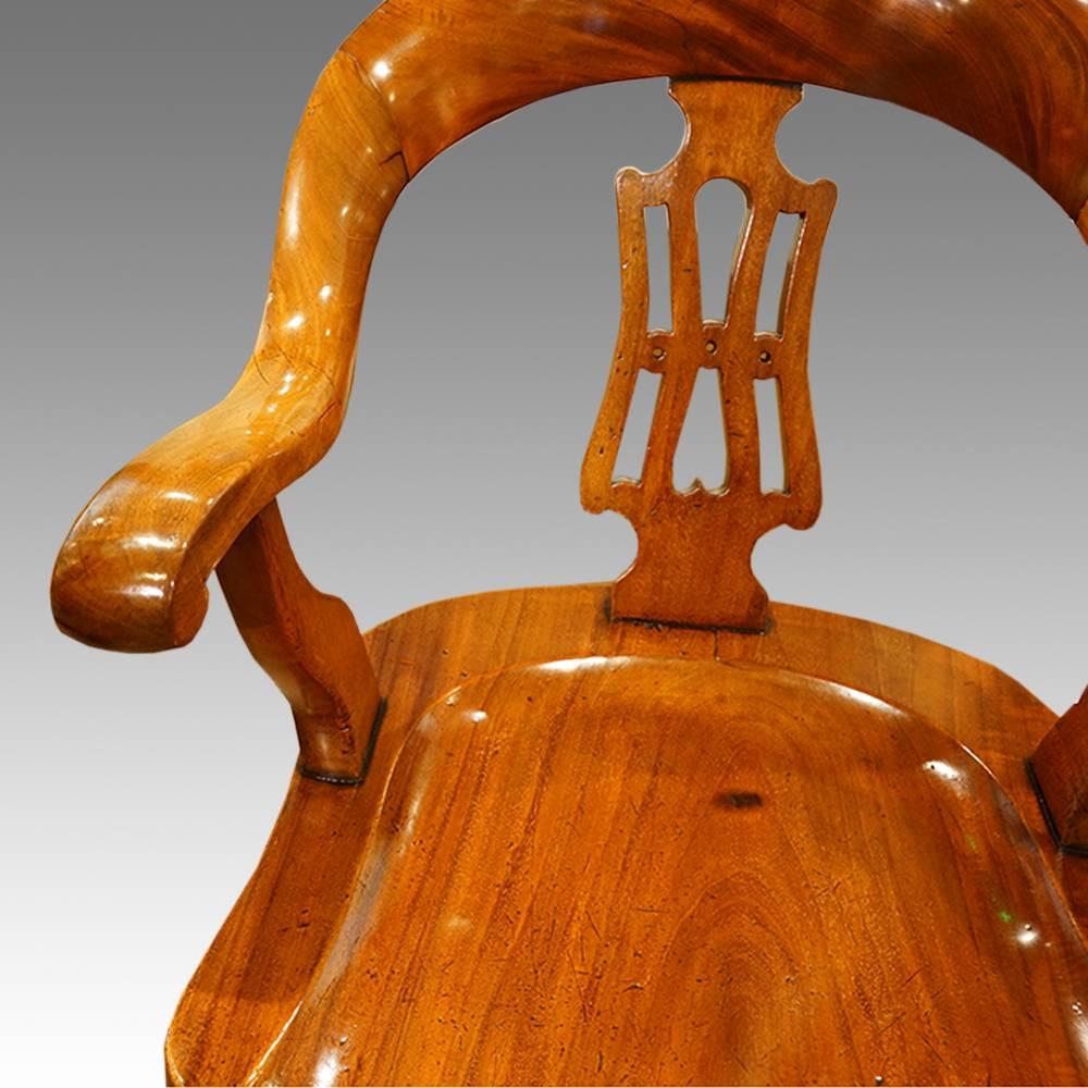 Victorian Mahogany Revolving Desk Chair 1