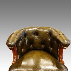 Victorian Mahogany Library Chair