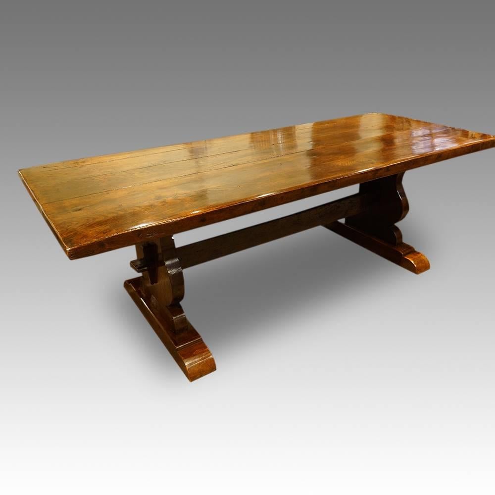 Large Oak Refectory Dining Table 2