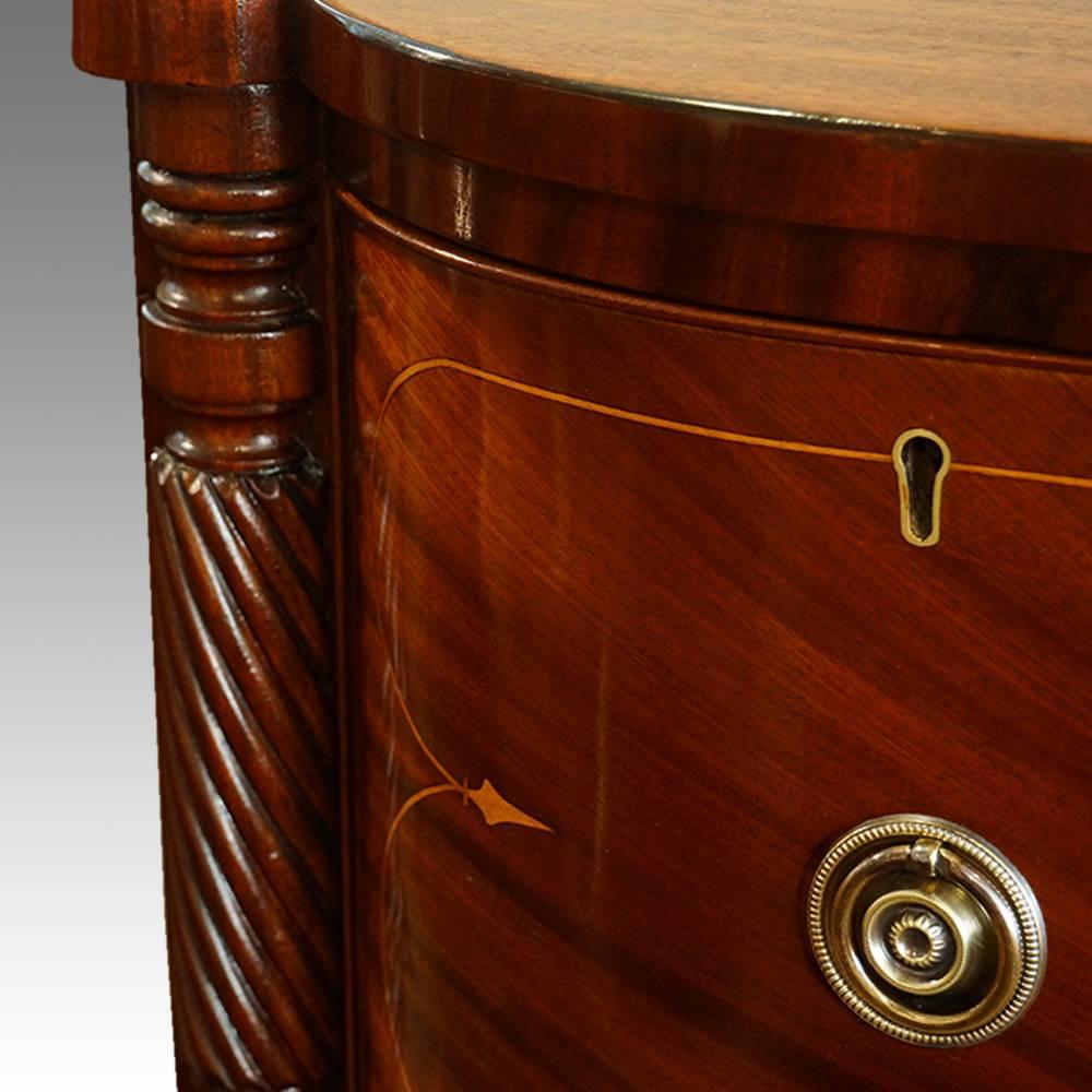 Early 19th Century Regency Inlaid Mahogany Chest of Drawers