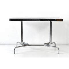 Black Glass Top Bauhaus Table Thonet B 57, 1930s